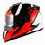 Capacete Norisk FF302 Ridic Para Motociclistas. PRETO/BRANCO/VERMELHO