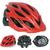 Capacete para ciclista wild absolute mtb com led sinalizador Vermelho, Preto