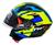 Capacete Para Moto Aberto X Open Up Fox Fw3 Óculos Interno Amarelo/Azul