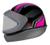 Capacete Para Moto Automático EBF Barato Fechado Motoboy Preto e Rosa