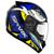 Capacete Para Motociclista EBF Novo Spark Dragon Feminino Masculino  Preto Fosco e Azul