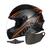 Capacete R8 Fechado Integral Pro Tork Universal Moto Masculino Feminino + Narigueira + Viseira Fumê Laranja