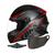 Capacete R8 Fechado Integral Pro Tork Universal Moto Masculino Feminino + Narigueira + Viseira Fumê Vermelho