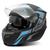 Capacete Robocop Escamoteável Articulado Masculino Feminino New Attack HSA Pro Tork Óculos Fumê Interno AZUL CLARO