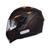 Capacete Shiro Integral Strada com Óculos Interno SH-600 Elite Preto Fosco e Laranja PRETO FOSCO/LARANJA FLUOR