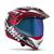 Capacete Trilha Cross Enduro Pro Tork TH-1 Vision Adventure com Viseira Camaleão BRANCO - VERMELHO