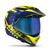 Capacete Trilha Cross Enduro Pro Tork TH-1 Vision Adventure com Viseira Camaleão AMARELO - AZUL