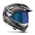 Capacete Trilha Cross Enduro Pro Tork TH-1 Vision Adventure com Viseira Camaleão PRATA - BRANCO