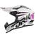 Capacete Trilha Motocross Off Road Fast 788 Skull Pro Tork Fechado Esportivo Masculino Femino Para Piloto Trilha Enduro BRANCO - ROSA