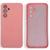 Capinha Capa Case Galaxy Samsung M14 5G Silicone Aveludada Proteção de Câmera Colorido Rosa Claro