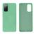 Capinha Celular para Galaxy S20 FE Silicone com Veludo Verde Água