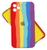 Capinha Compatível com iPhone 11 Pro Max Rainbow Arco-Íris Silicone Aveludada - Várias Cores Rainbow