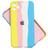 Capinha Compatível com iPhone 11 Pro Max Rainbow Arco-Íris Silicone Aveludada - Várias Cores Rainbow-rose 