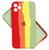 Capinha Compatível com iPhone 11 Pro Max Rainbow Arco-Íris Silicone Aveludada - Várias Cores Rainbow-red