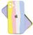 Capinha Compatível com iPhone 11 Pro Max Rainbow Arco-Íris Silicone Aveludada - Várias Cores Rainbow-candy-rose