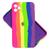 Capinha Compatível com iPhone 11 Pro Max Rainbow Arco-Íris Silicone Aveludada - Várias Cores Rainbow-pink
