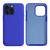 Capinha Compatível com iPhone 15 Pro Max Silicone com interior Aveludada Diversas Cores Azul Bic