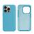 Capinha Compatível com iPhone 15 Pro Silicone com Interior Aveludado Diverdas Cores Azul Piscina