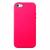 Capinha Compatível Com iPhone 5 E 5s Se Silicone com interior aveludado Diversas Cores Rosa Pink