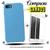 Capinha Compatível Com iPhone 7 / 8 / SE 2020 + Película de Vidro 3D Azul-piscina