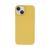 Capinha Silicone Aveludado Compatível com iPhone 14 Amarelo