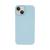Capinha Silicone Aveludado Compatível com iPhone 14 Azul Aquario
