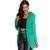 Cardigan Kimono Aberto Feminino Colorido Longo Blogueira Top Modal Sueter Estiloso Quente Trico Tricot Inverno Parka Top Verde claro