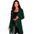 Cardigan Modal Trico Blazer Casaco Blusa Feminina Com Manga Parka Confortavel Kimono Sueter Blogueira Inverno Estiloso Verde escuro