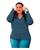 Cardigan Plus Size Blusa Feminina Tricot Botões Frio Casual Azul