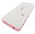 Carregador Portátil Power Bank 10000mah Universal 3 Saídas Rosa