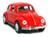 Carrinho Coleção Volkswagen Fusca Brilhante 1967 - 1/32 Metal Vermelho
