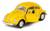 Carrinho Coleção Volkswagen Fusca Brilhante 1967 - 1/32 Metal Amarelo
