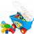 Carrinho Com Blocos De Montar De Brinquedo Coloridos 48 Peças Infantil Playcar Bloco GGB Brinquedos Azul