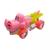 Carrinho Crocodilo Colorido Brinquedo Top Com Luz Som Fumaça Rosa