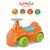 Carrinho De Bebê Andador Triciclo Motoca Empurrar ToyMotor Laranja construtor