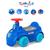 Carrinho De Bebê Andador Triciclo Motoca Empurrar ToyMotor Azul Polícia