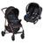 Carrinho de Bebê Ecco Preto Cobre - Travel System + bebê conforto Burigotto Preto e Cobre