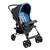 Carrinho de bebê Topázio para passeio reclinável com 5 posições, cabo reversível - Hércules Azul