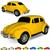 Carrinho De Brinquedo Fusca Beetle 1970 Carro Antigo Classic Amarelo