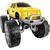 Carrinho De Brinquedo Monster Truck Com Rodas Grande Usual Brinquedos 19cm Amarelo