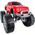 Carrinho De Brinquedo Monster Truck Com Rodas Grande Usual Brinquedos 19cm Vermelho