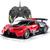 Carrinho de Controle Remoto Ferrari Super Veloz Com Farol a Pilhas Preto, Vermelho com teto capota