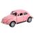 Carrinho De Ferro Fusca Clássico Miniatura Coleção Rosa