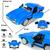 Carrinho De Ferro Miniatura Metal Abre Porta Pneus Borracha Corvette 1963 azul