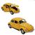 Carrinho De Ferro Volkswagen Fusca 12cm Abre Capô Porta  Top Amarelo