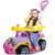 Carrinho De Passeio Infantil Brinquedo Crianças Quadriciclo Com Empurrador Bebe Meninas e Meninos Rosa e Lilás
