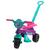 Carrinho De Passeio Infantil Kids Motoca Triciclo Com Empurrador E Proteção Até 25Kg Unissex 2 Em 1 Roxo