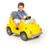 Carrinho de passeio infantil pedal e empurrador 1-3 anos quadriciclo fusquinha calesita Amarelo