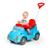 Carrinho de passeio infantil pedal e empurrador 1-3 anos quadriciclo fusquinha calesita Azul
