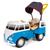 Carrinho De Passeio/Pedal Infantil Policar Kombus Com Empurrador Poliplac - 02 Porta Copos Azul
